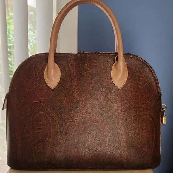 ETRO Dome Bugatti vintage satchel w/lock. - Picture 2 of 5